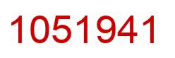 Número 1051941 imagen rojo