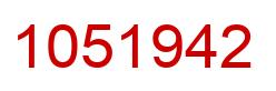 Número 1051942 imagen rojo