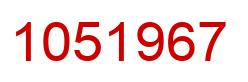 Número 1051967 imagen rojo