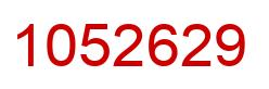 Número 1052629 imagen rojo