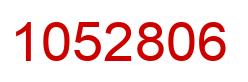 Number 1052806 red image