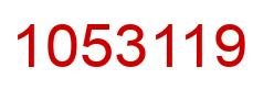 Number 1053119 red image