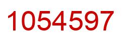 Number 1054597 red image