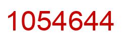 Number 1054644 red image