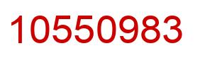 Number 10550983 red image