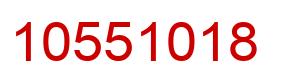 Number 10551018 red image