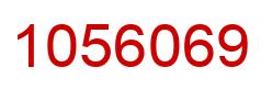 Number 1056069 red image