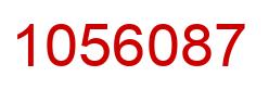 Number 1056087 red image