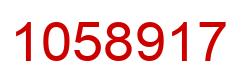 Number 1058917 red image