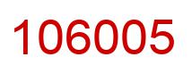 Number 106005 red image