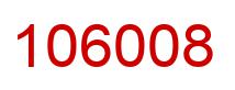 Number 106008 red image