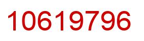 Number 10619796 red image