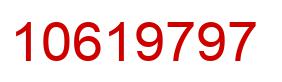 Number 10619797 red image