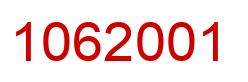 Número 1062001 imagen rojo