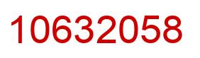 Number 10632058 red image