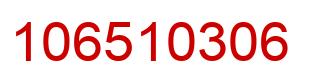 Number 106510306 red image