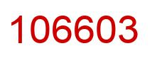 Number 106603 red image