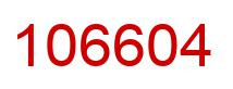 Number 106604 red image