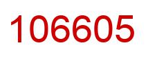Number 106605 red image
