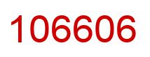Number 106606 red image