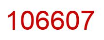 Number 106607 red image