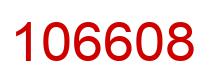 Number 106608 red image