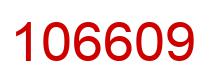 Number 106609 red image
