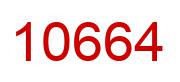 Zahl 10664 rot Bild
