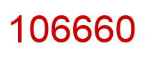 Number 106660 red image