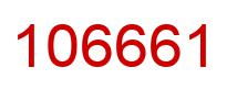 Number 106661 red image