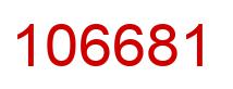 Number 106681 red image