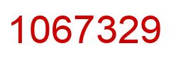 Number 1067329 red image