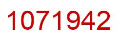 Número 1071942 imagen rojo
