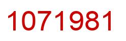 Número 1071981 imagen rojo