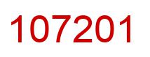 Number 107201 red image