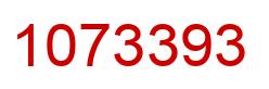 Número 1073393 imagen rojo