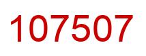 Number 107507 red image