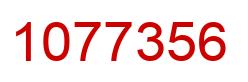 Number 1077356 red image