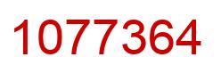 Número 1077364 imagen rojo