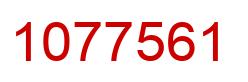 Number 1077561 red image