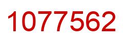 Number 1077562 red image