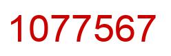 Number 1077567 red image