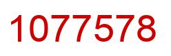 Number 1077578 red image