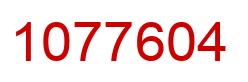 Número 1077604 imagen rojo