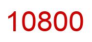 Number 10800 red image