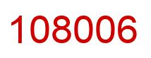 Number 108006 red image