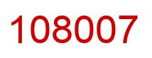 Number 108007 red image