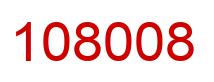 Number 108008 red image