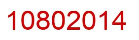 Number 10802014 red image