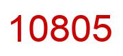 Number 10805 red image